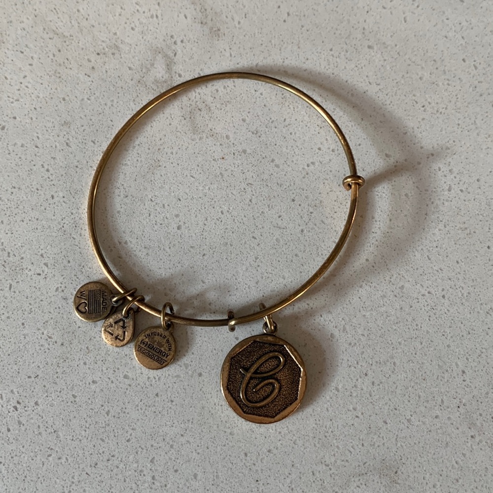 Alex and Ani C initial bracelet